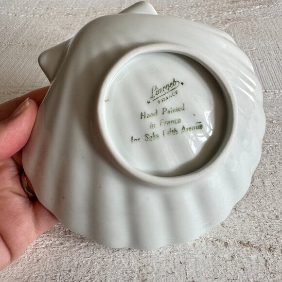 Vintage Limoges France Saks Fifth Avenue Shell Bowl - Picture 7 of 11